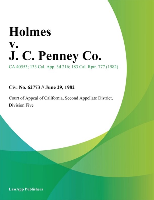 Holmes v. J. C. Penney Co.