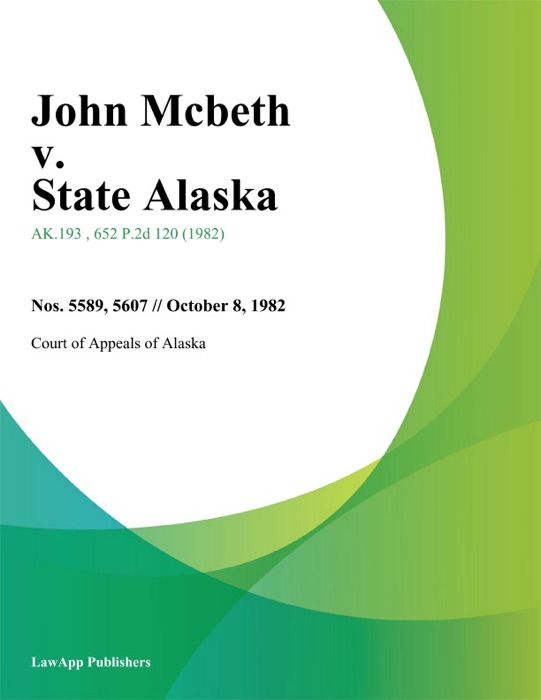 John Mcbeth v. State Alaska