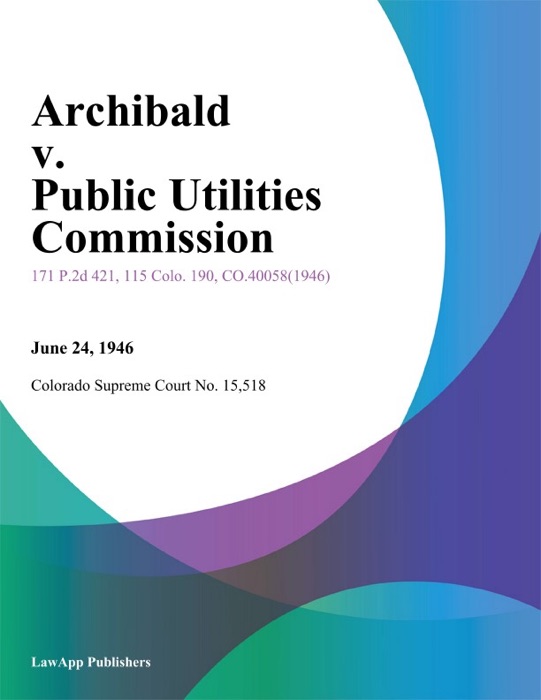 Archibald v. Public Utilities Commission