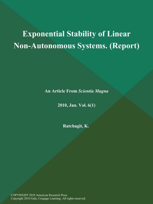 Exponential Stability of Linear Non-Autonomous Systems (Report)