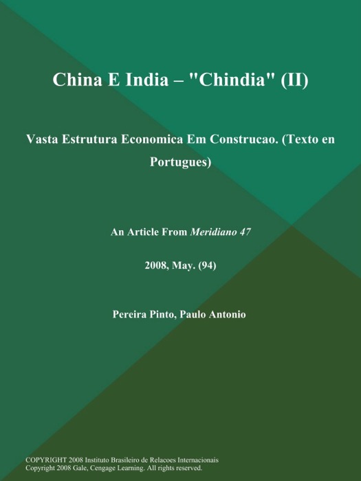 China E India -- 