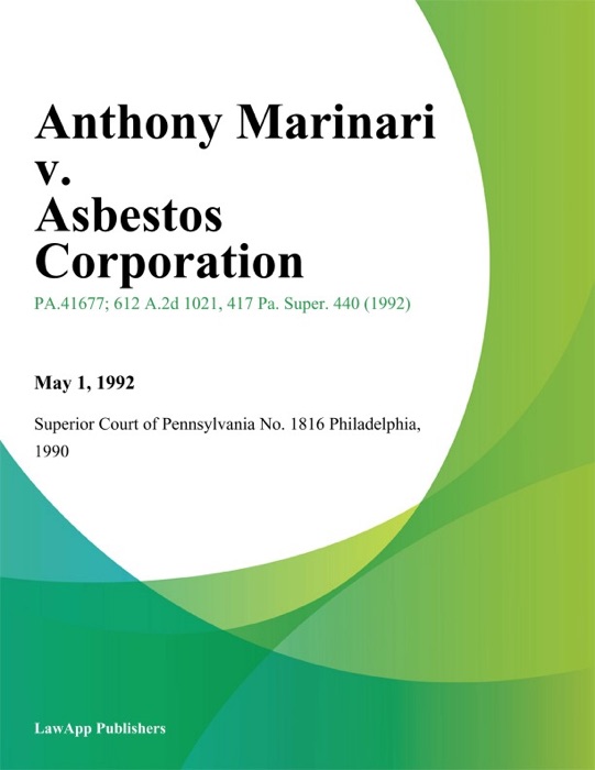 Anthony Marinari v. Asbestos Corporation