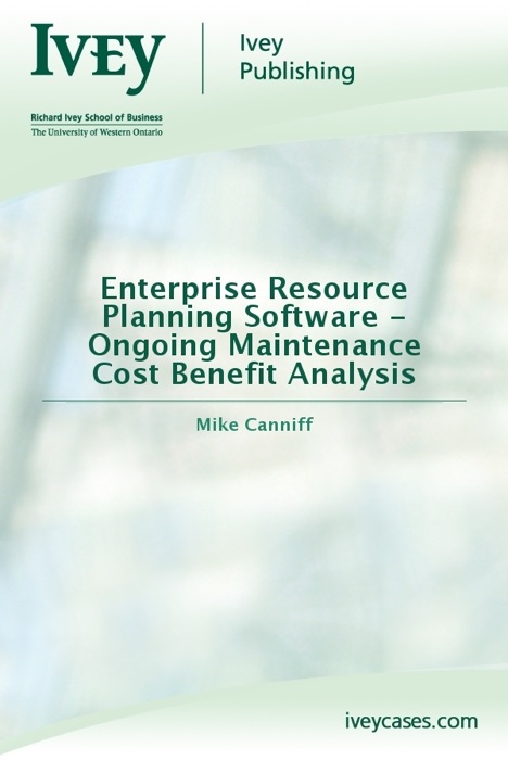 Enterprise Resource Planning Software - Ongoing Maintenance Cost Benefit Analysis