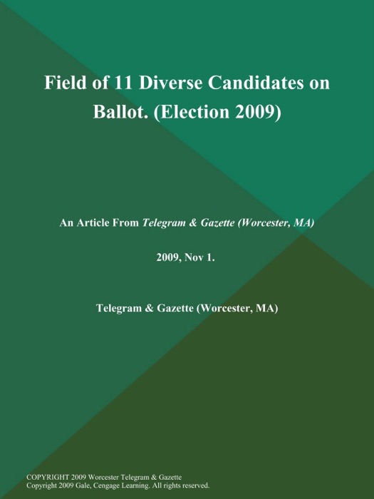 Field of 11 Diverse Candidates on Ballot (Election 2009)