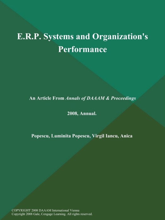 E.R.P. Systems and Organization's Performance