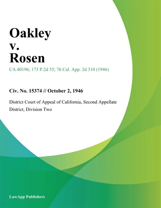 Oakley V. Rosen