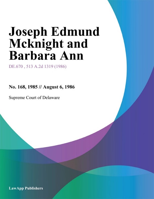 Joseph Edmund Mcknight and Barbara Ann