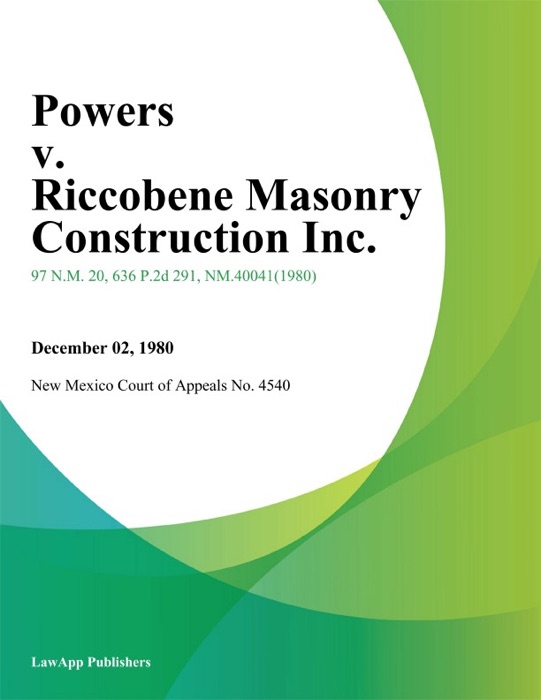 Powers V. Riccobene Masonry Construction Inc.