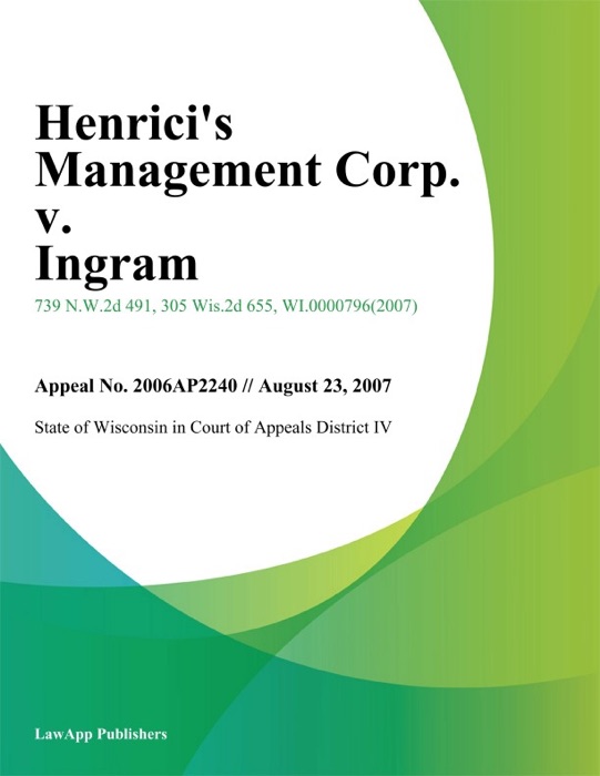 Henrici's Management Corp. V. Ingram