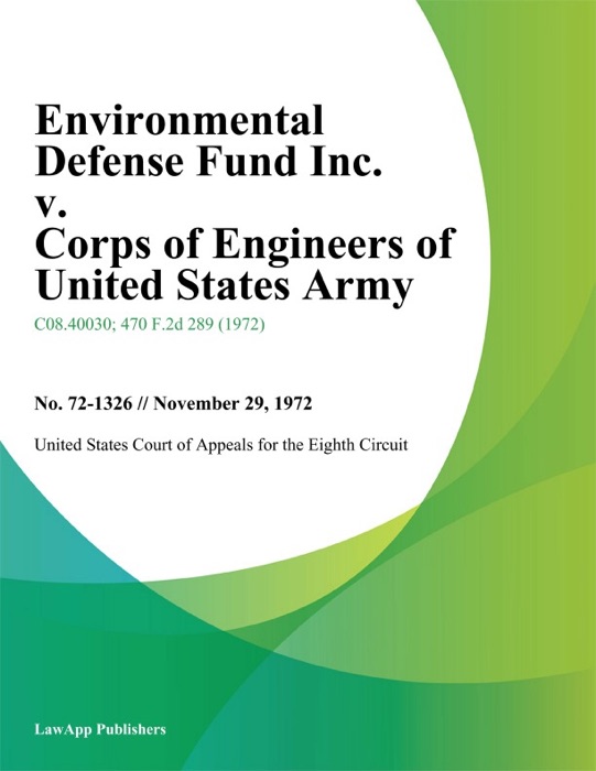 Environmental Defense Fund Inc. v. Corps of Engineers of United States Army