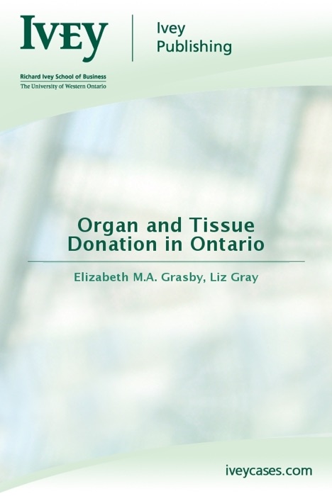 Organ and Tissue Donation in Ontario