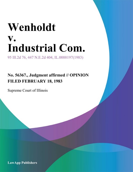 Wenholdt v. Industrial Com.