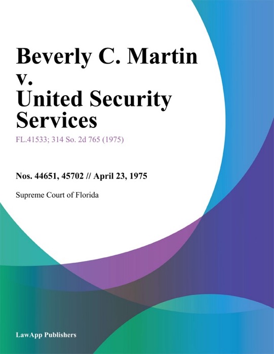 Beverly C. Martin v. United Security Services