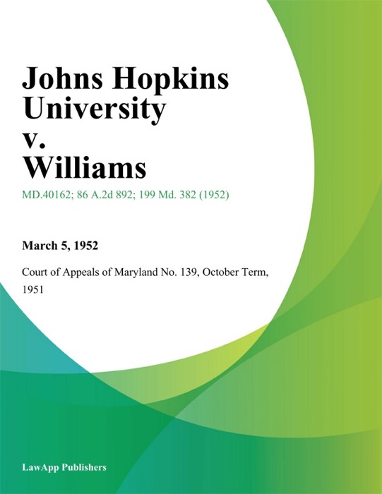 Johns Hopkins University v. Williams