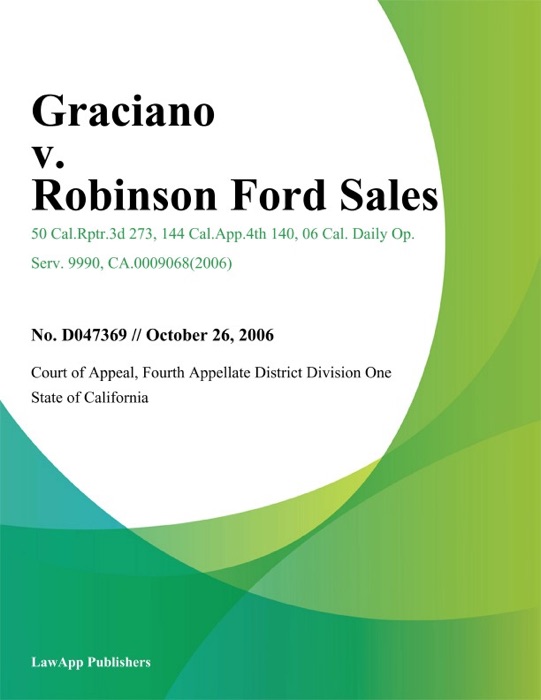 Graciano v. Robinson ford Sales