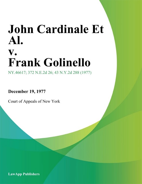 John Cardinale Et Al. v. Frank Golinello