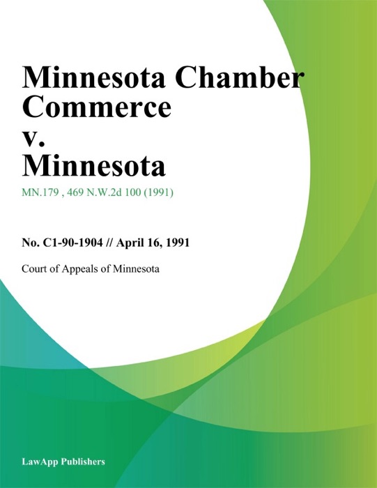 Minnesota Chamber Commerce v. Minnesota