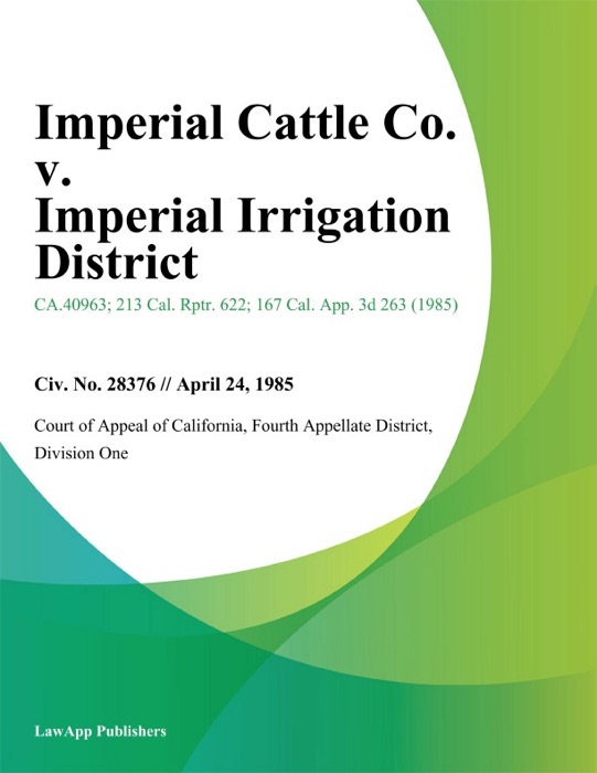 Imperial Cattle Co. v. Imperial Irrigation District