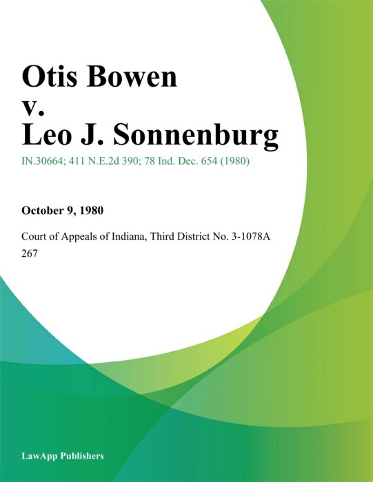 Otis Bowen v. Leo J. Sonnenburg