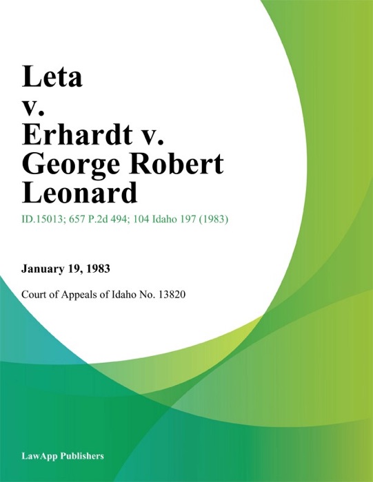 Leta v. Erhardt v. George Robert Leonard
