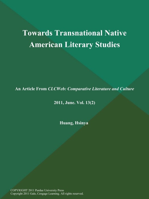 Towards Transnational Native American Literary Studies