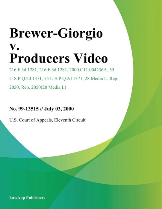 Brewer-Giorgio V. Producers Video