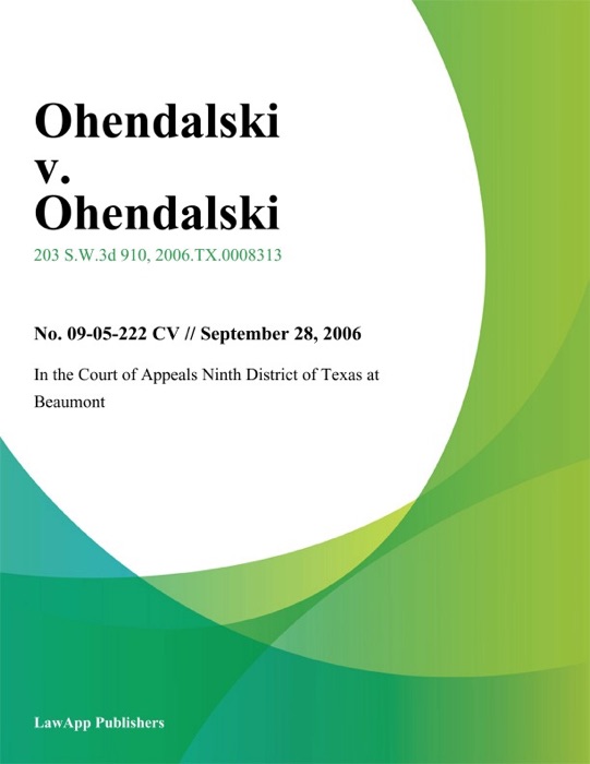 Ohendalski v. Ohendalski