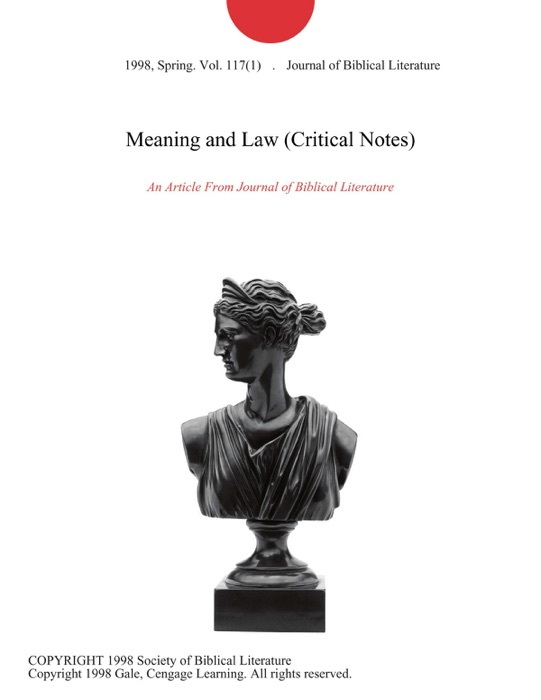 Meaning and Law (Critical Notes)