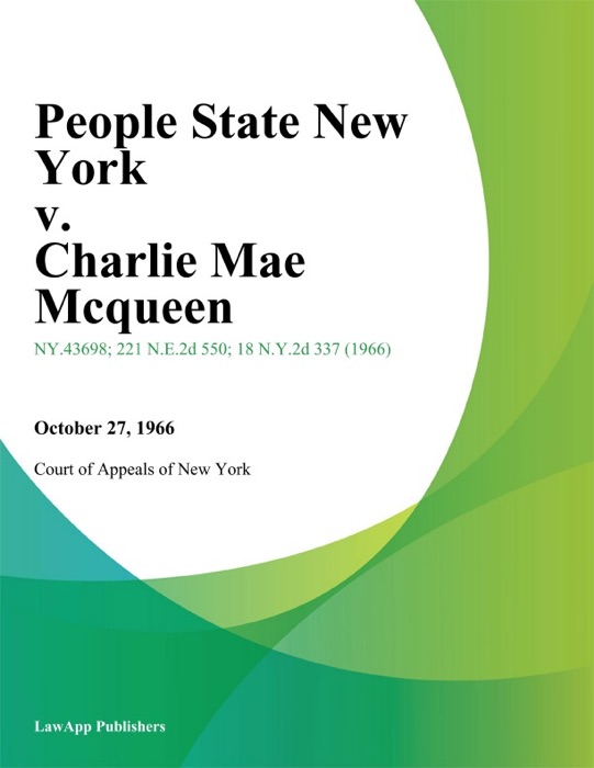 People State New York v. Charlie Mae Mcqueen