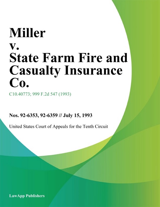 Miller V. State Farm Fire And Casualty Insurance Co.