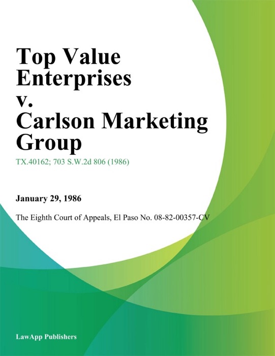 Top Value Enterprises v. Carlson Marketing Group