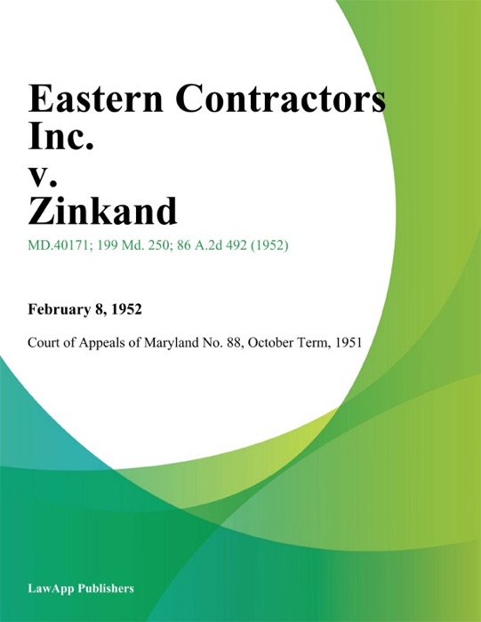 Eastern Contractors Inc. v. Zinkand