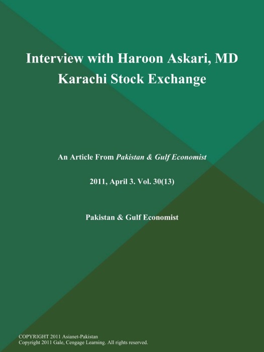 Interview with Haroon Askari, MD Karachi Stock Exchange