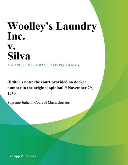 Woolley's Laundry Inc. v. Silva