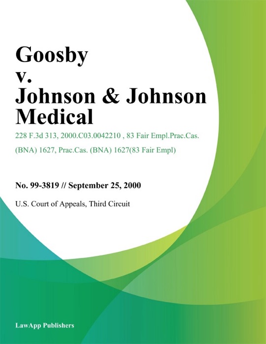 Goosby V. Johnson & Johnson Medical