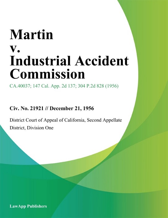 Martin v. Industrial Accident Commission