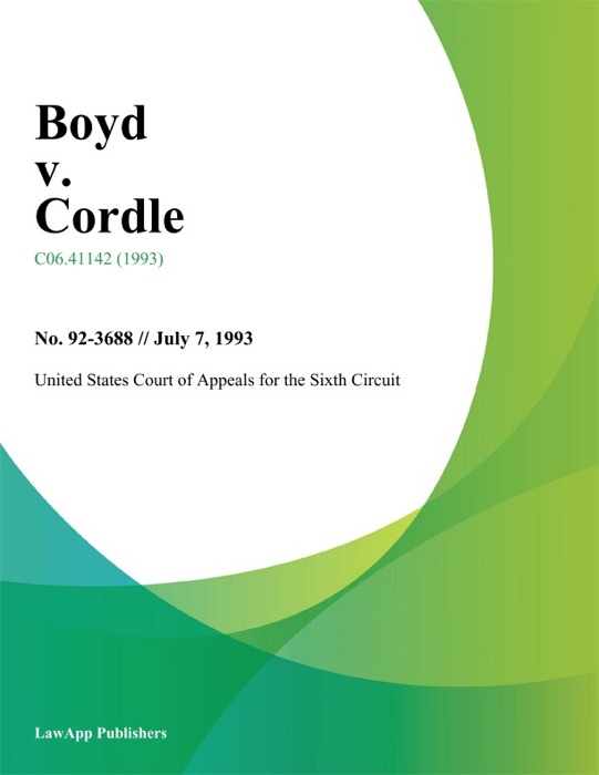 Boyd v. Cordle
