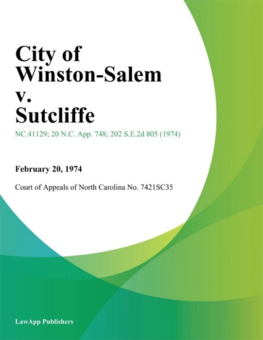 City of Winston-Salem v. Sutcliffe