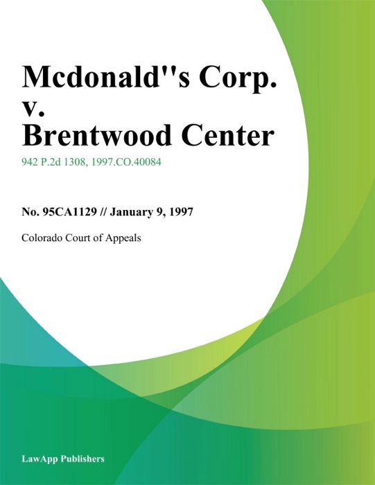 Mcdonalds Corp. v. Brentwood Center