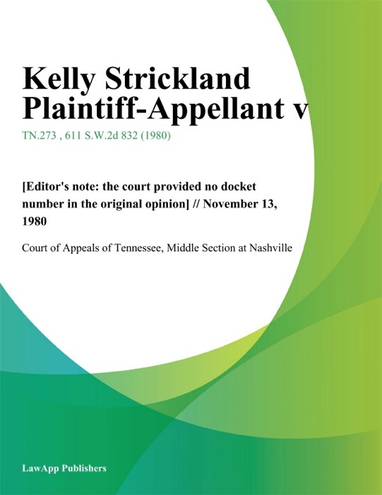 Kelly Strickland Plaintiff-Appellant V.