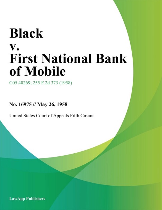 Black v. First National Bank of Mobile