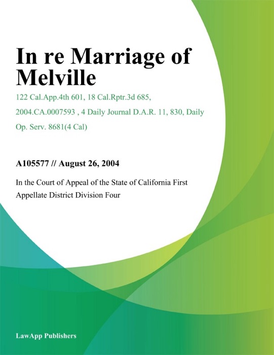 In Re Marriage of Melville