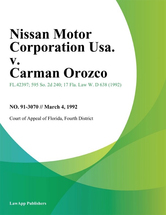 Nissan Motor Corporation Usa. v. Carman Orozco