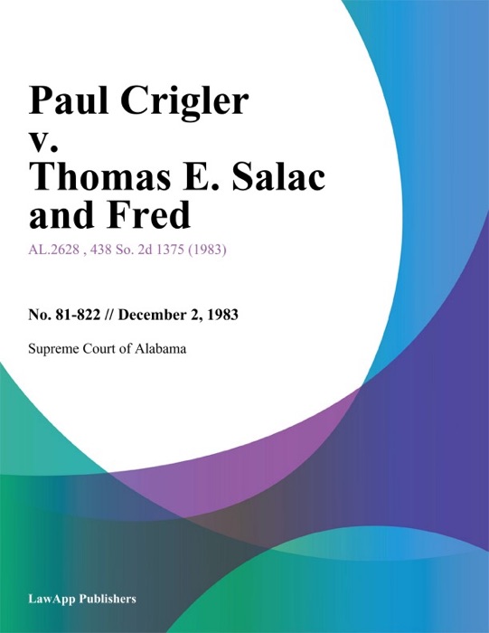 Paul Crigler v. Thomas E. Salac and Fred