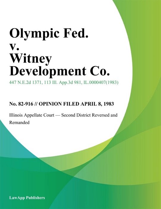 Olympic Fed. v. Witney Development Co.