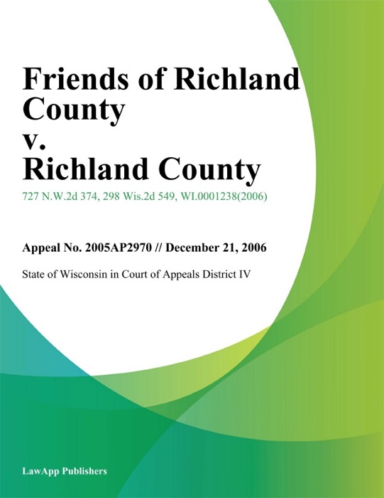 Friends Of Richland County V. Richland County