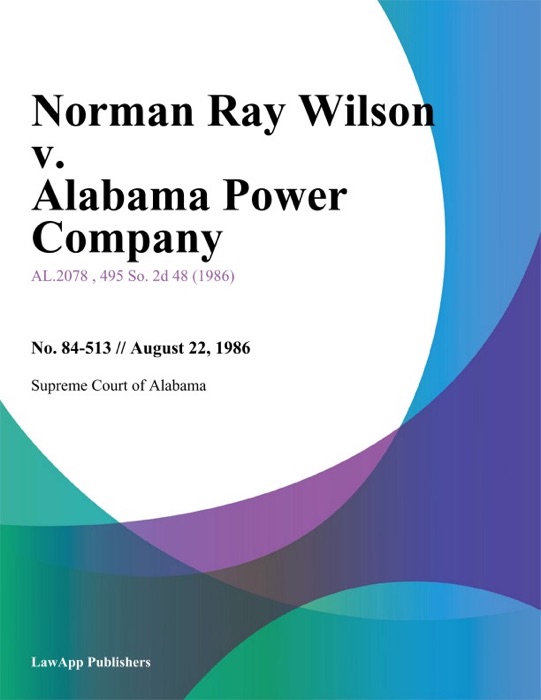 Norman Ray Wilson v. Alabama Power Company