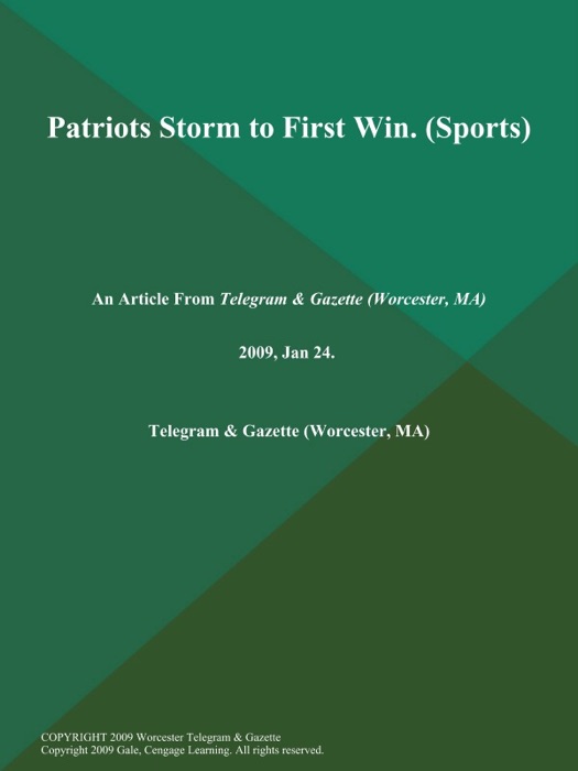 Patriots Storm to First Win (Sports)