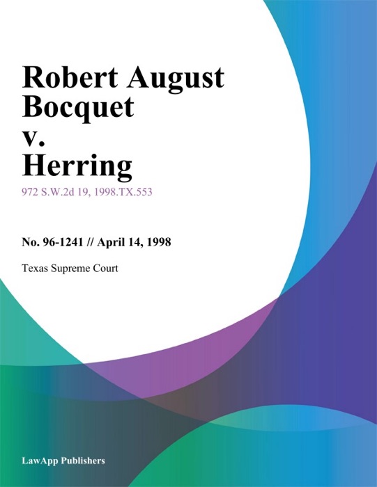 Robert August Bocquet V. Herring