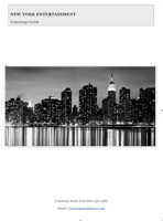 New York Entertainment Concierge Guide 2012-2013